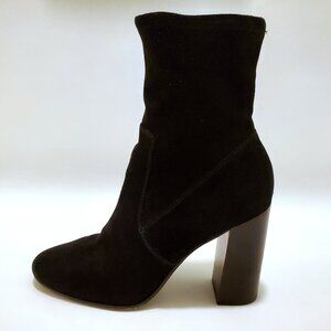 Frye black suede pull-on boots